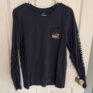 Vineyard Vines Dark Blue Long Sleeve Tee